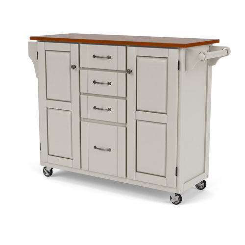 Red Barrel Studio® Littrell Solid Wood Kitchen Island & Reviews Wayfair